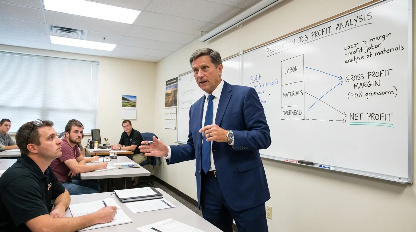 Mike teaching restoration profit analysis